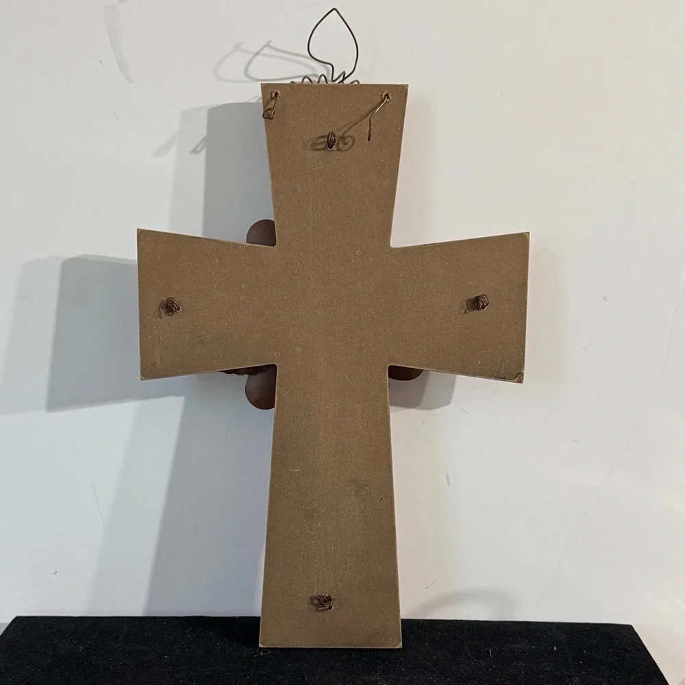 Beautiful Rustic Decorative Metal Floral Cross